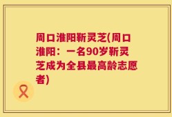 周口淮阳靳灵芝(周口淮阳：一名90岁靳灵芝成为全县最高龄志愿者)