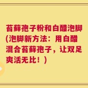 苔藓孢子粉和白醋泡脚(泡脚新方法：用白醋混合苔藓孢子，让双足爽活无比！)