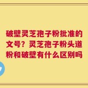 破壁灵芝孢子粉批准的文号？灵芝孢子粉头道粉和破壁有什么区别吗