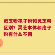 灵芝粉孢子粉和灵芝粉区别？灵芝本体和孢子粉有什么不同