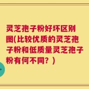 灵芝孢子粉好坏区别 图(比较优质的灵芝孢子粉和低质量灵芝孢子粉有何不同？)