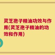 灵芝孢子精油功效与作用(灵芝孢子精油的功效和作用)