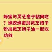 蜂蜜与灵芝孢子粘同吃？蜂胶蜂蜜加灵芝孢子粉加灵芝孢子油一起吃功效
