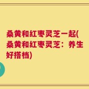 桑黄和红枣灵芝一起(桑黄和红枣灵芝：养生好搭档)