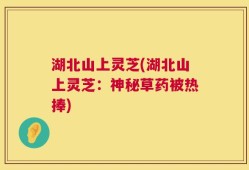 湖北山上灵芝(湖北山上灵芝：神秘草药被热捧)