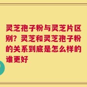 灵芝孢子粉与灵芝片区别？灵芝和灵芝孢子粉的关系到底是怎么样的谁更好