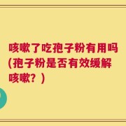 咳嗽了吃孢子粉有用吗(孢子粉是否有效缓解咳嗽？)