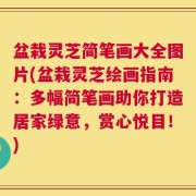 盆栽灵芝简笔画大全图片(盆栽灵芝绘画指南：多幅简笔画助你打造居家绿意，赏心悦目！)