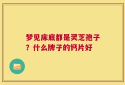 梦见床底都是灵芝孢子？什么牌子的钙片好