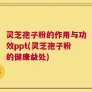 灵芝孢子粉的作用与功效ppt(灵芝孢子粉的健康益处)
