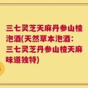 三七灵芝天麻丹参山楂泡酒(天然草本泡酒：三七灵芝丹参山楂天麻味道独特)