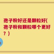 孢子粉好还是颗粒好(孢子粉和颗粒哪个更好？)