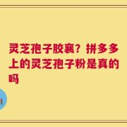 灵芝孢子胶襄？拼多多上的灵芝孢子粉是真的吗