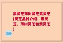 黑灵芝薄树灵芝紫灵芝(灵芝品种介绍：黑灵芝、薄树灵芝和紫灵芝)