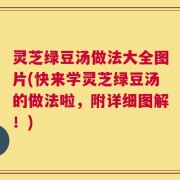 灵芝绿豆汤做法大全图片(快来学灵芝绿豆汤的做法啦，附详细图解！)