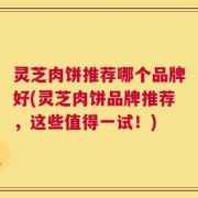 灵芝肉饼推荐哪个品牌好(灵芝肉饼品牌推荐，这些值得一试！)