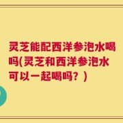 灵芝能配西洋参泡水喝吗(灵芝和西洋参泡水可以一起喝吗？)