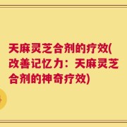天麻灵芝合剂的疗效(改善记忆力：天麻灵芝合剂的神奇疗效)