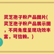 灵芝孢子粉产品图片(灵芝孢子粉产品展示图，不同角度呈现功效丰富，可信赖。)