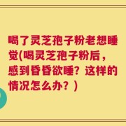 喝了灵芝孢子粉老想睡觉(喝灵芝孢子粉后，感到昏昏欲睡？这样的情况怎么办？)