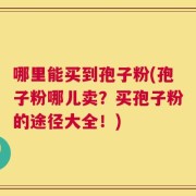 哪里能买到孢子粉(孢子粉哪儿卖？买孢子粉的途径大全！)