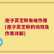孢子灵芝粉有啥作用 (孢子灵芝粉的功效及作用详解)