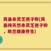 宾县赤灵芝孢子粉(宾县纯天然赤灵芝孢子粉，助您健康养生)