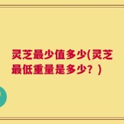 灵芝最少值多少(灵芝最低重量是多少？)