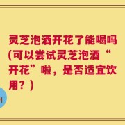 灵芝泡酒开花了能喝吗(可以尝试灵芝泡酒“开花”啦，是否适宜饮用？)
