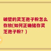 破壁的灵芝孢子粉怎么存放(如何正确储存灵芝孢子粉？)