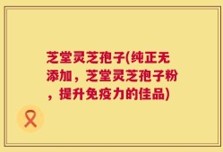 芝堂灵芝孢子(纯正无添加，芝堂灵芝孢子粉，提升免疫力的佳品)