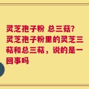 灵芝孢子粉 总三菇？灵芝孢子粉里的灵芝三萜和总三萜，说的是一回事吗