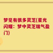 梦见有很多灵芝(星光闪耀：梦中灵芝瑞气盈门)