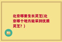 北京哪里生长灵芝(北京哪个地方能采到优质灵芝？)