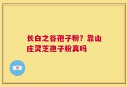 长白之谷孢子粉？靠山庄灵芝孢子粉真吗