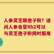 人参灵芝跟孢子粉？请问人参皂苷Rh2可以与灵芝孢子粉同时服用