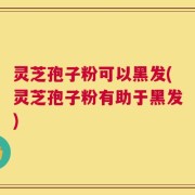 灵芝孢子粉可以黑发(灵芝孢子粉有助于黑发)