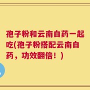 孢子粉和云南白药一起吃(孢子粉搭配云南白药，功效翻倍！)