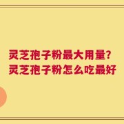 灵芝孢子粉最大用量？灵芝孢子粉怎么吃最好