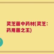 灵芝菌中药材(灵芝：药用菌之王)