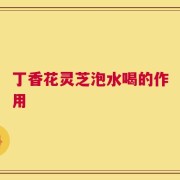 丁香花灵芝泡水喝的作用