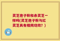 灵芝孢子粉和赤灵芝一样吗(灵芝孢子粉与红灵芝具有相同功效？)