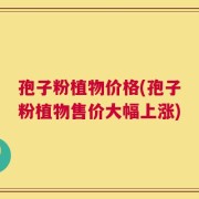 孢子粉植物价格(孢子粉植物售价大幅上涨)