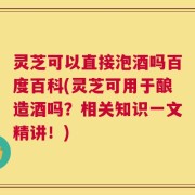 灵芝可以直接泡酒吗百度百科(灵芝可用于酿造酒吗？相关知识一文精讲！)