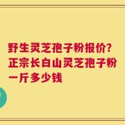 野生灵芝孢子粉报价？正宗长白山灵芝孢子粉一斤多少钱