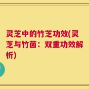 灵芝中的竹芝功效(灵芝与竹菌：双重功效解析)