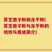 灵芝孢子粉和冻干粉(灵芝孢子粉与冻干粉的功效与用途简介)