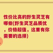 性价比高的野生灵芝有哪些(野生灵芝品质优，价格超值，这里有你需要的选择)