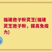 福建孢子粉灵芝(福建灵芝孢子粉，提高免疫力)
