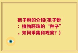 孢子粉的介绍(孢子粉：植物胚珠的“种子”，如何采集和观察？)